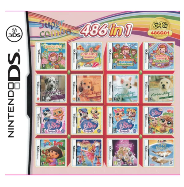 486 1 Vaizdo Žaidimų Kasetė Nintendo NDS NDSL NDSi 3DS 2DS Mergina Žaidimai