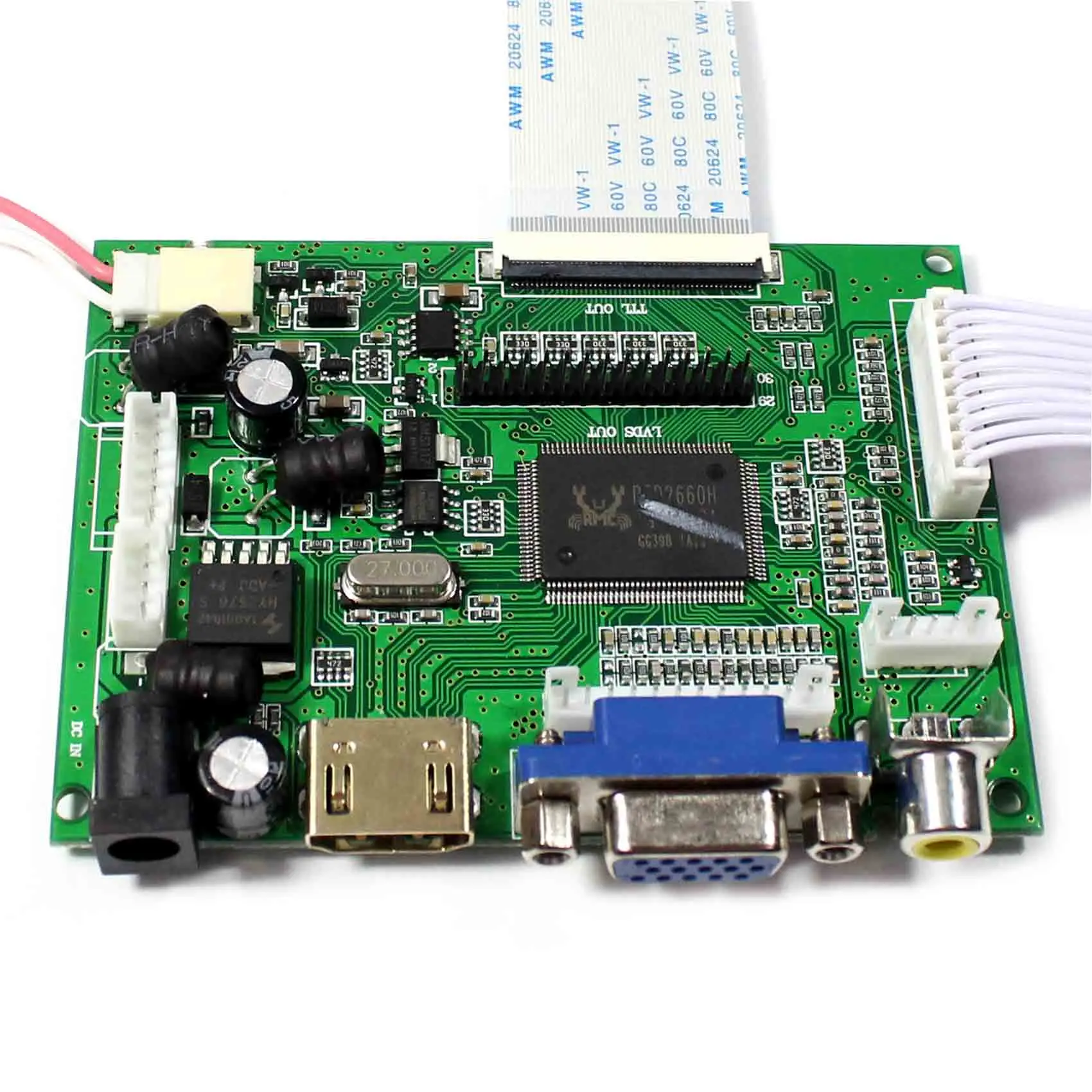 6.2 colių HSD062IDW1 800x480 LCD Ekranas+H DMI VGA 2AV+Atbulinės eigos LCD Valdiklio plokštės
