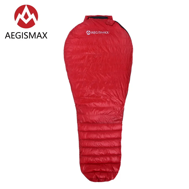 AEGISMAX NANO Lauko Kempingas Baltųjų Žąsų Žemyn miegmaišį Nailono Krepšys Nešiojamų Sujungimas Antklodė Ultralight Palapinė Mumija Tipas M / L