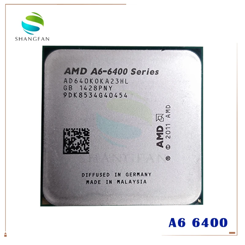 AMD A6 Series A6 6400 A6-6400 A6 6400K A6-6400K 3.9 Ghz 65W Dual-Core CPU Procesorius AD640KOKA23HL Socket FM2