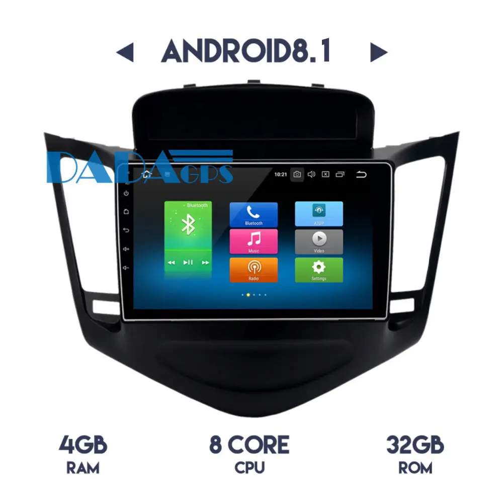Android 8.1 Automobilio Radijo, GPS Navigacija Chevrolet Cruze. 2008 M. 2009 M. 2010 M. 2011 m. 2012 automagnetolos DVD Grotuvas Headunit Multimedija IPS