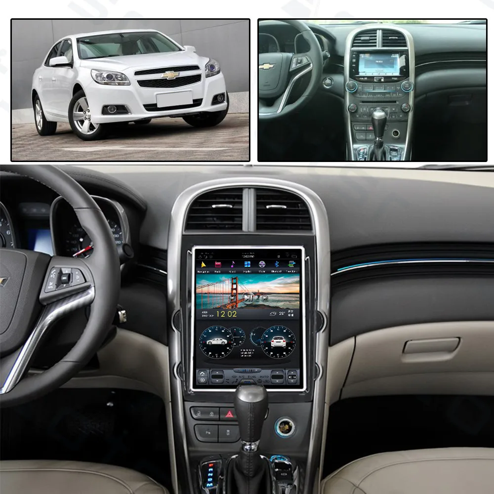 Android 9.0 4GB RAM Tesla stiliaus PX6 Automobilių GPS Navigacija Chevrolet Malibu 2013-m. headunit multimedijos radijo 