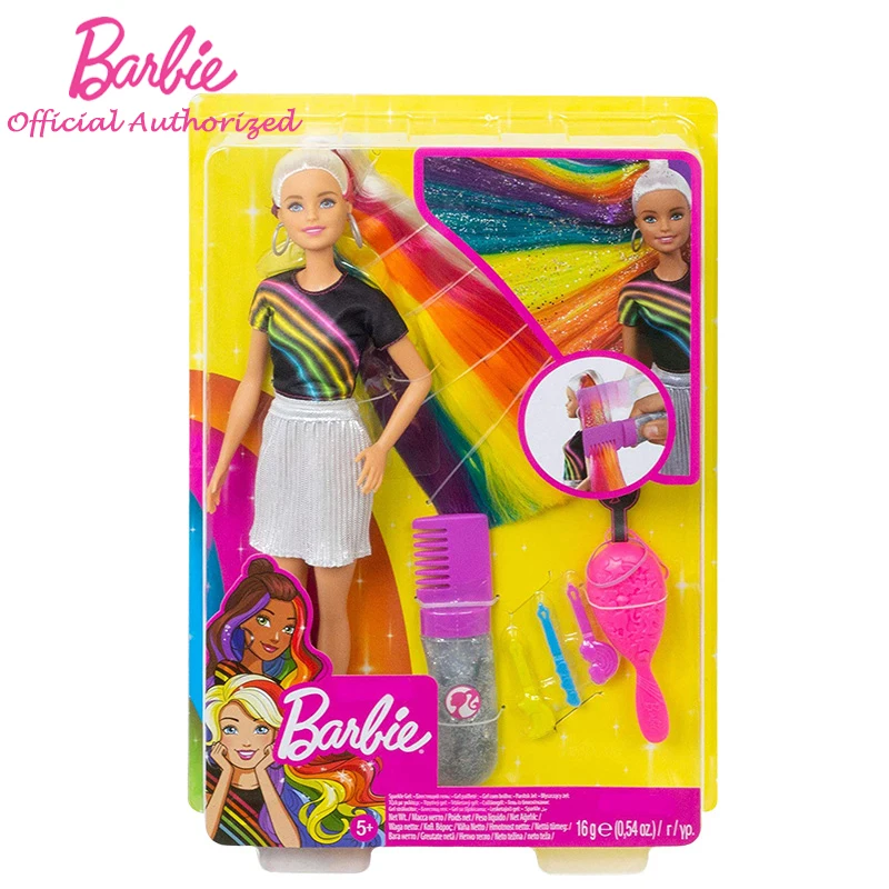 Barbie Prekės Naujausias Lėlės Žaislas Vaivorykštė Sparkle Plaukų Lėlė Graži Mergina Skirtingų Stilių Boneca Režimas FXN96 Už Gimtadienio Dovana