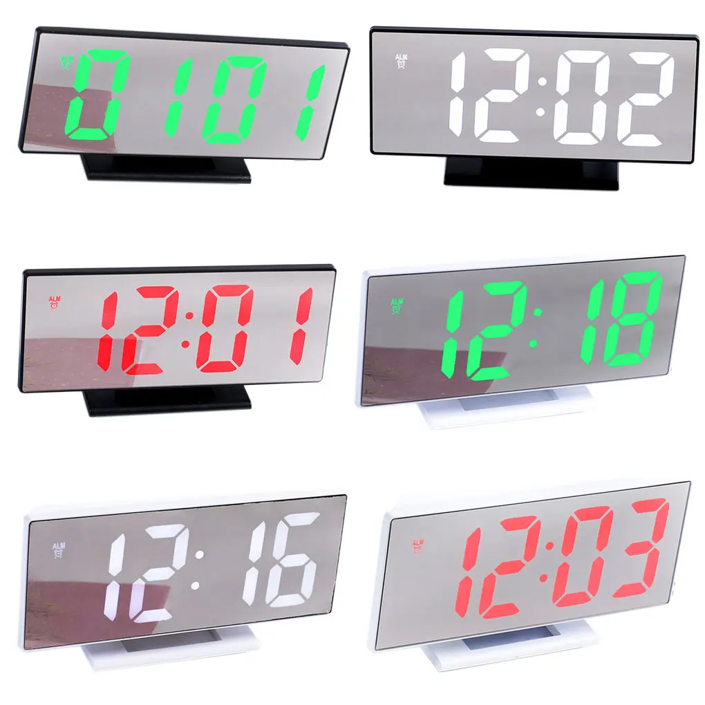 BGVfive Skaitmeninis Laikrodis-Žadintuvas Kietas Daugiafunkcis LED Laikrodis Laikrodis Naktį LCD Šviesos Darbalaukio Skaitmeninis Laikrodis 12/24 valandų Sistema