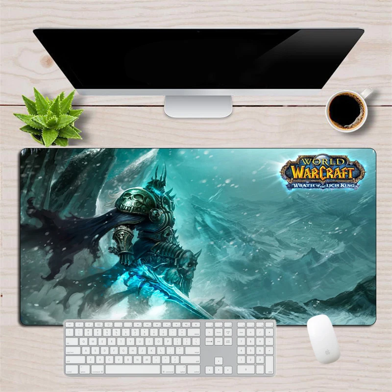 Didelis XL World of Warcraft Žaidimų Pelės Mygtukai 60x30cm Gumos Otaku Fiksavimo Krašto Lich King Pelės Mygtukai Klaviatūra, Kompiuterio Stalas Kilimėlis
