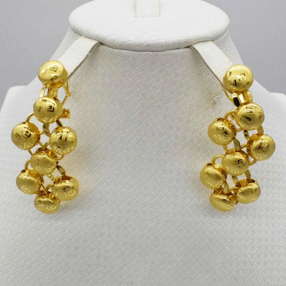 Dubajaus aukso karoliai, auskarai kolekcija mados Nigerija vestuvių Afrikos perlų papuošalų kolekcija italijos moterų papuošalų rinkinys