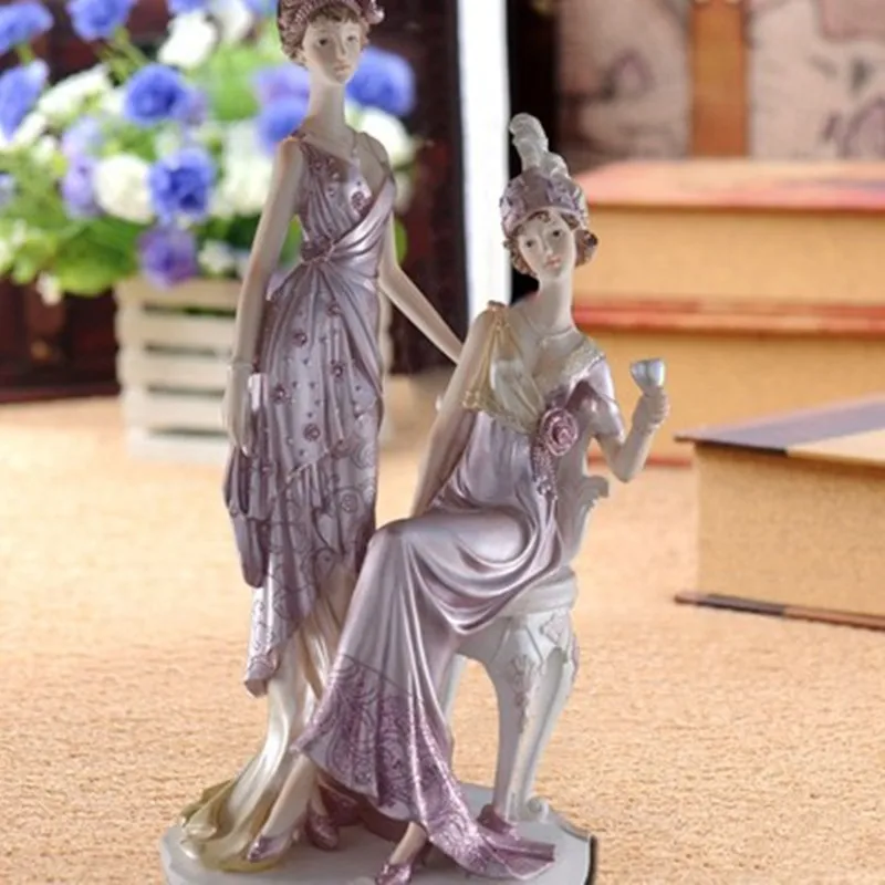 Europos Viktorijos Mergina Meno Statula Mados Ženklą Grožio Figūrėlės Dervos Amatų Vestuvių Dovana Kūrybos Namų Puošybai M2156