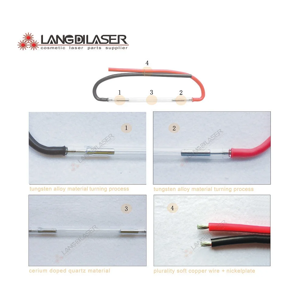 Ipl lemputė SHR handpiece : 7*60*125F laidų ( 4 gabaliukai tvarka ) , IPL flash Lempa toplaser galva vienetų
