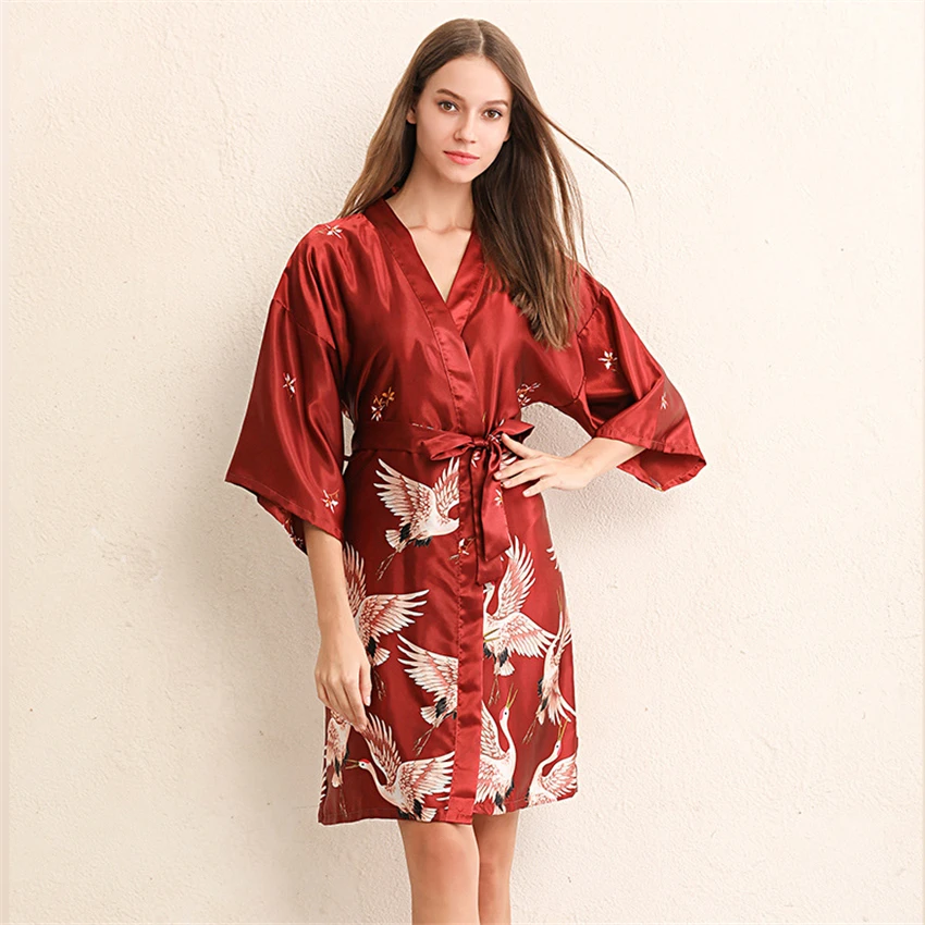 Japonų Stiliaus Kimono 2020news Yukata Krano Haori Pižama Homewear Naktį Suknelė Prarasti Chalatas Spa Šalies Ilga Suknelė Azijos Drabužiai