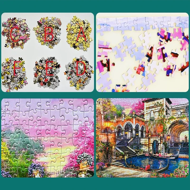 Jigsaw Puzzles Suaugusiems 1000 Gabalas Dėlionė Romantiška Positano Pajūrio Mieste Scena Sudėtinga dėlionė, Dėlionės