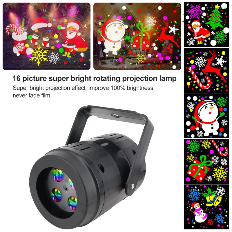 Kalėdų LED Lazerinius Projektorius, Šviesos Snaigės Briedžių Projekcija Lempa 16 Modelio Patalpų Kalėdos Apdailos Šviesos Atmosfera Apšvietimas