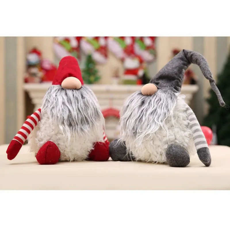 Kalėdų Senelio Lėlės Švedijos Tomte Stovėti Ilgas Skrybėlę Gnome Pliušinis Lėlės Rankų Darbo Namų Dekoro Darbalaukio Papuošalai