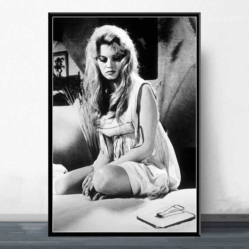 Karšto Seksualus Brigitte Bardot Kino Žvaigždė Aktorė, Modelis Meno Tapybos Šilko, Drobės, Sienos Plakatas Namų Dekoro obrazy plakat