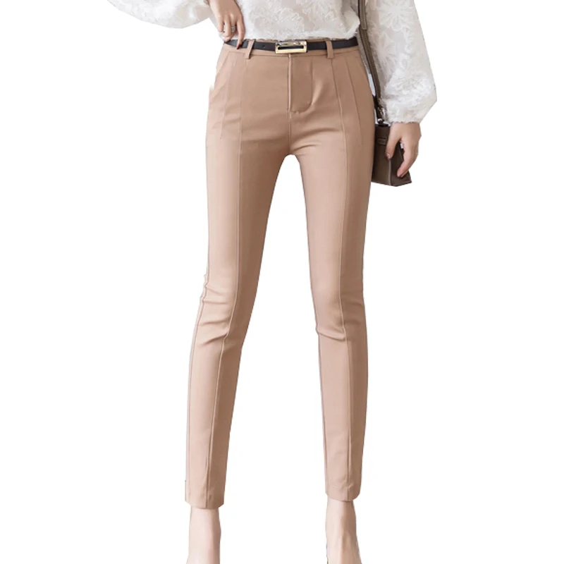 Kelnės Moterims 2019 Naujas Kulkšnies ilgis Capris Moterų Antblauzdžiai Pantalon Femme darbo drabužiai Plonas Aukštos Juosmens Elastinga Atsitiktinis Moteris Kelnės
