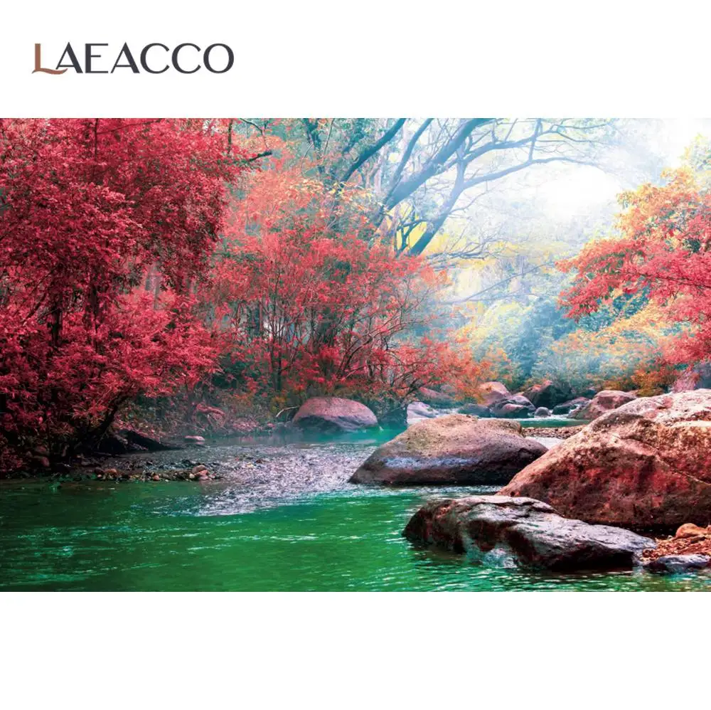 Laeacco Natūralus Fonas Fotografijai, Kalnas, Akmuo, Upelis, Ežeras, Miškas, Medžių Gražių Nuotraukų Foną, Photocall Foto Studija