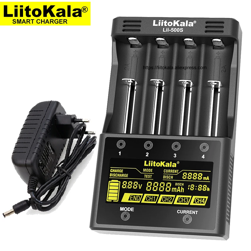 Liitokala lii-500S LCD touch baterijos kroviklis, baterija 18650 26650 21700 18500 3,7 V ličio baterijos NiMH baterijos