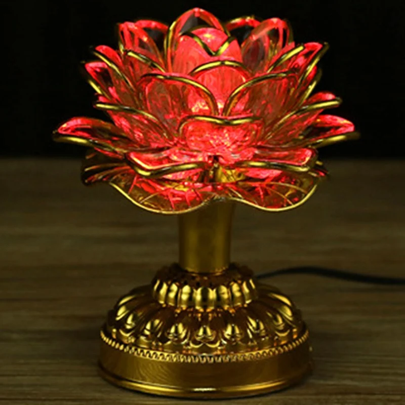 Lotoso Gėlė, Lempos Budistų Maldos Lempos 52 Budistų Dainų Buda Muzikos Mašina LED Spalva Keičiasi Budos Šventykla Šviesos