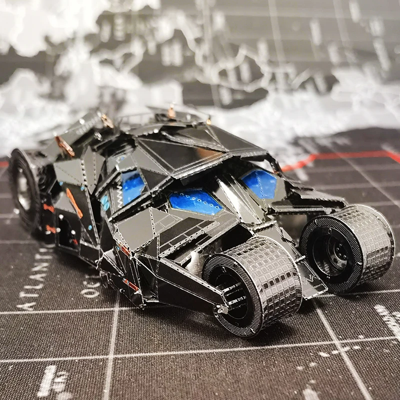Metalhead 3D Metalo Įspūdį Dark Knight Batmobile Modelis Metalo Dėlionė 
