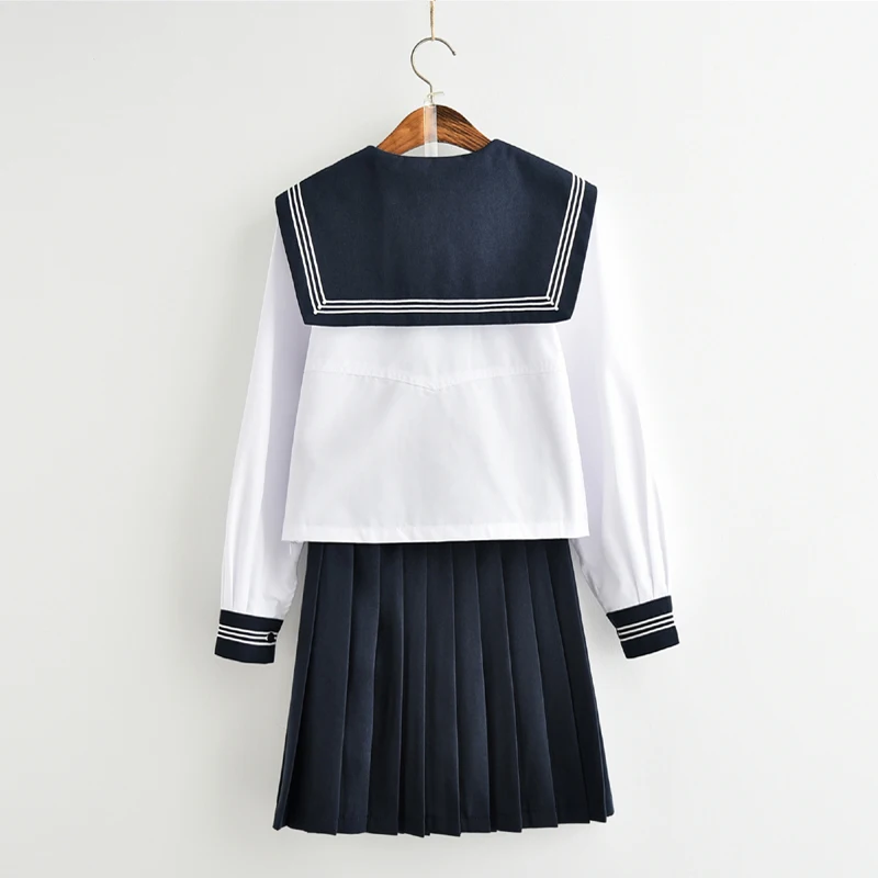 Moksleivė Vienodas Japonijos aukštųjų Mokyklų JK Baltos Viršūnės+Klostuotas Sijonas mokyklines Uniformas Mergaičių Anime Cosplay Kostiumas Sailor C50153AD