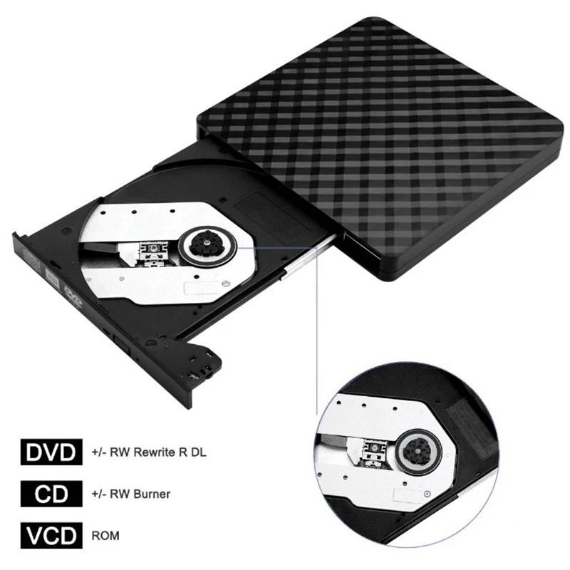 Naujas Išorinis DVD / CD Diskų Nešiojamų Ultra-plonas USB 3.0 Rewriter Rašytojas Degikliai, Didelės Spartos Duomenų Perdavimo Nešiojamas KOMPIUTERIS DOM