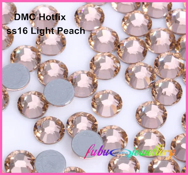 Nemokamas Pristatymas! 1440pcs/Daug, ss16 (3.8-4.0 mm) Aukštos Kokybės DMC Light Peach Geležies Cirkonio / Hot fix Cirkonio