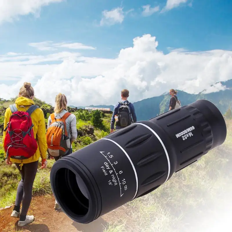 Nešiojamosios Rankinės Teleskopas 66/8000M 16x52 Optinio Priartinimo Objektyvas Žiūronai Dengimo Lęšiais Medžioklės Regos Sritį, Turizmo Juoda