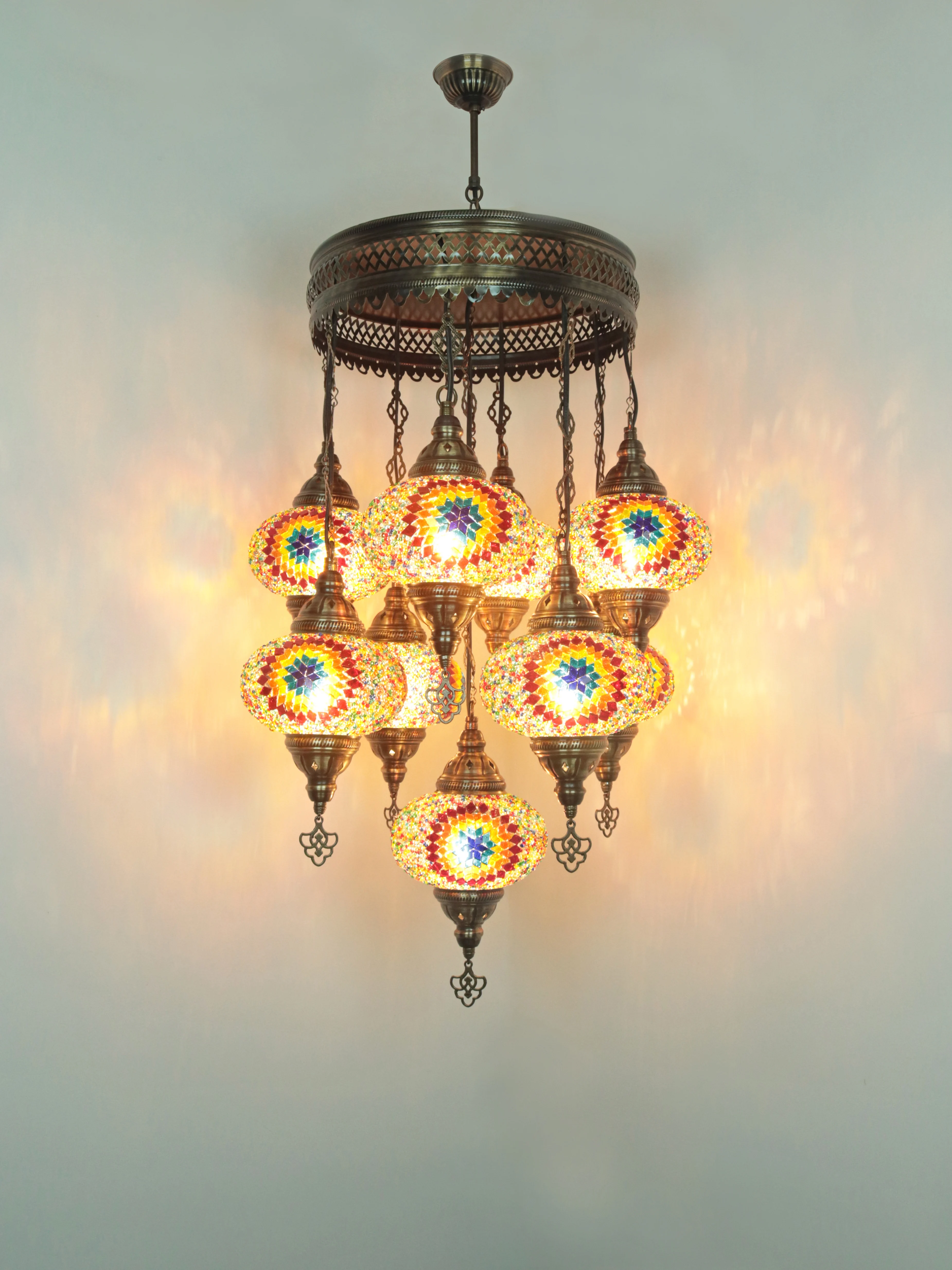 Nuostabi turkijos mozaika, šviestuvo,dekoratyvinės derliaus lubų lempa,pakabukas turkijos lempos
