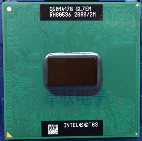 Originalus Intel PM755 pm 755 2,0 G / 2M / 400 SL7EM originali PGA nešiojamojo kompiuterio CPU palaiko 855 chipset pm765 pm 765