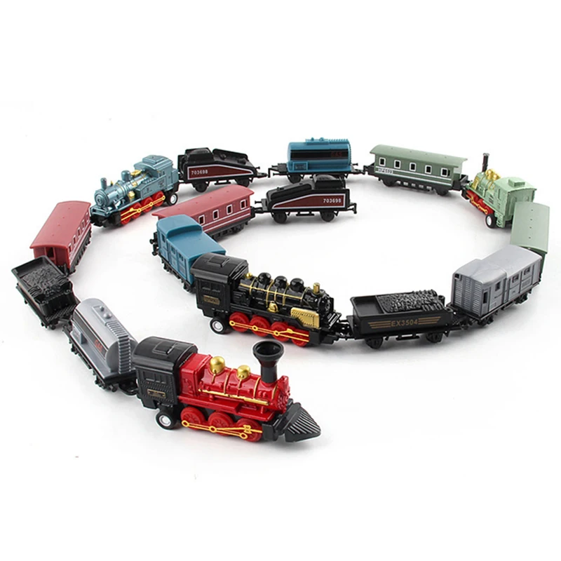 PASIDARYK pats Lydinio Automobilio Modelis, Modeliavimas Garo Pull-back Traukinio Surinkti Traukinio Vaikų Švietimo Žaislai Vaikams, Berniukas, Mergaitė Dovana