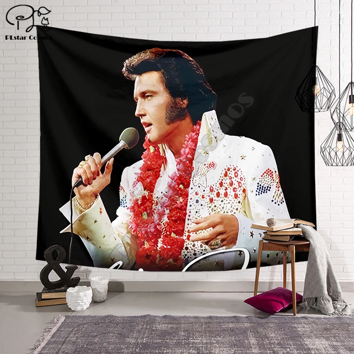 PLstar Kosmosas Gobelenas Elvis Presley 3D Spausdinimo Tapestrying Stačiakampio formos Namų Dekoro Sienos Kabo stiliumi-1