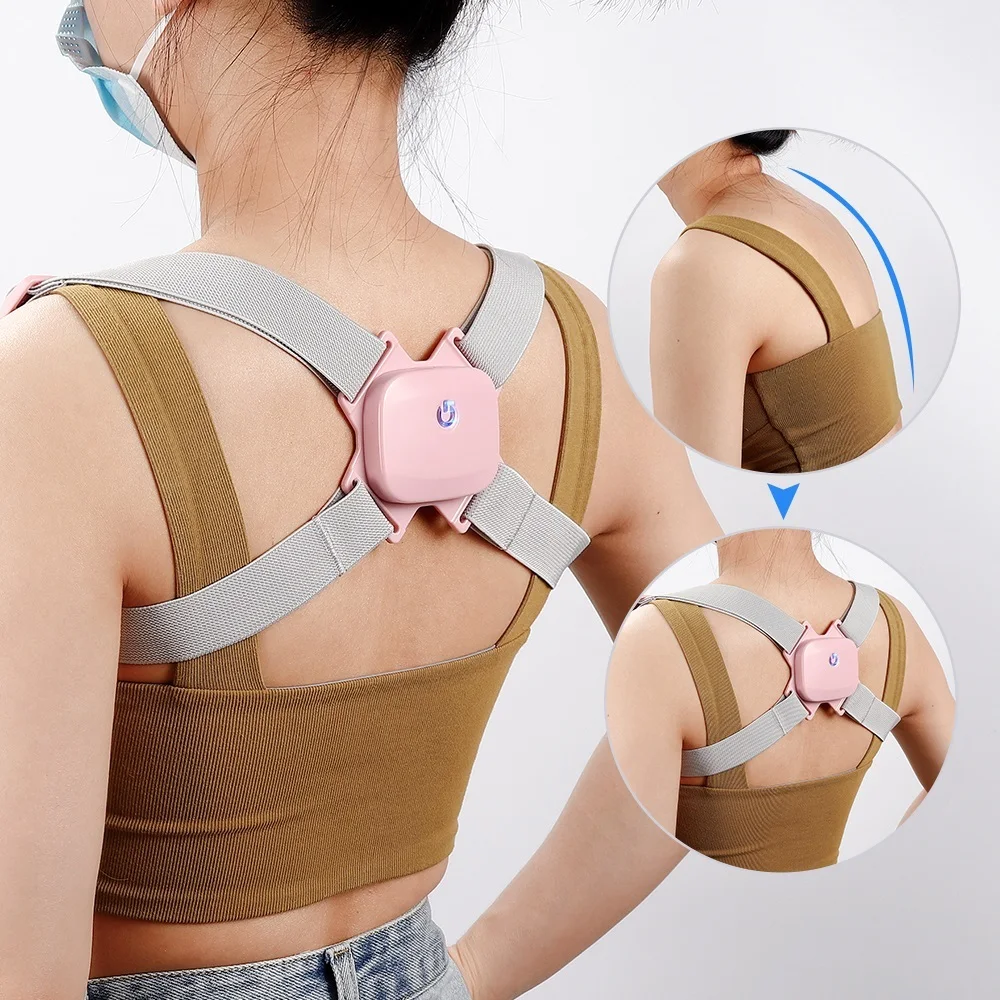Reguliuojamas Smart Nugaros Laikysenos Korektorius Protingas Atgal Peties Korekcija Mokymo Diržas Teisingai Vibracijos Kuprius Massager