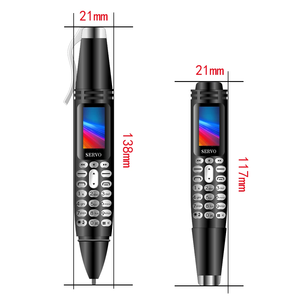 SERVO K07 0.96 colių Maža Ekrano Pen mini Mobilusis telefonas Dual SIM Kortelę 