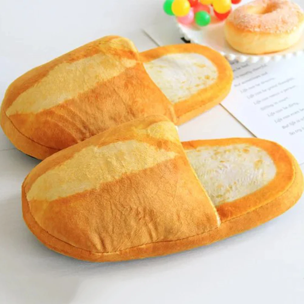 Unisex Mielas Patalpų Šlepetės Mėgėjams Duona Korėjos Stiliaus Porų Batų Kawaii Šiltas