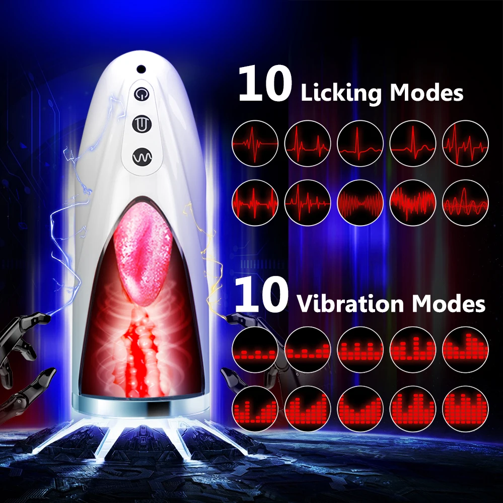 Visiškai Automatinis Vyrų Masturbator Taurės Realus Liežuvio nagų Makšties Kišenėje Pūlingas Blowjob Stroker Vibracija Žodžiu Suaugusiųjų Sekso Žaislas 18+