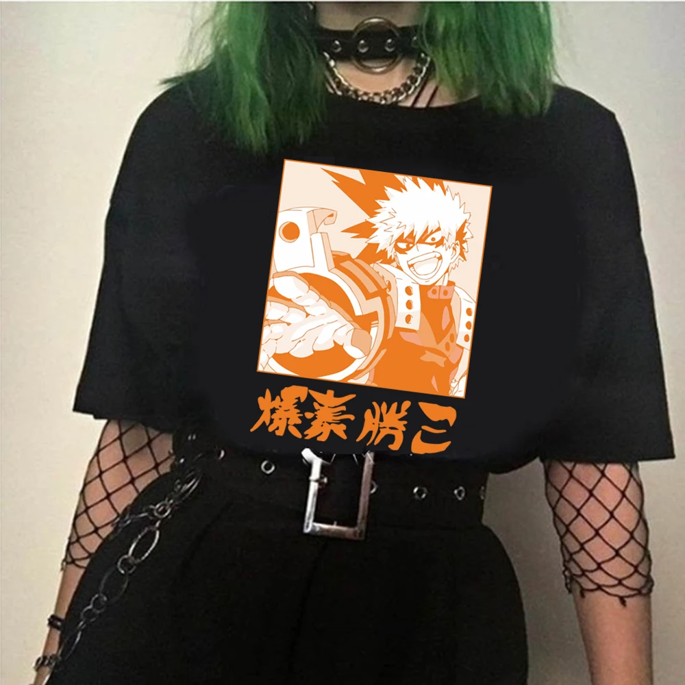 Vyrų marškinėliai Mano Herojus akademinės bendruomenės Bakugou Katsuki Anime Grafinis Spausdinti Vasaros Tshirts Streetwear Harajuku T-Shirt