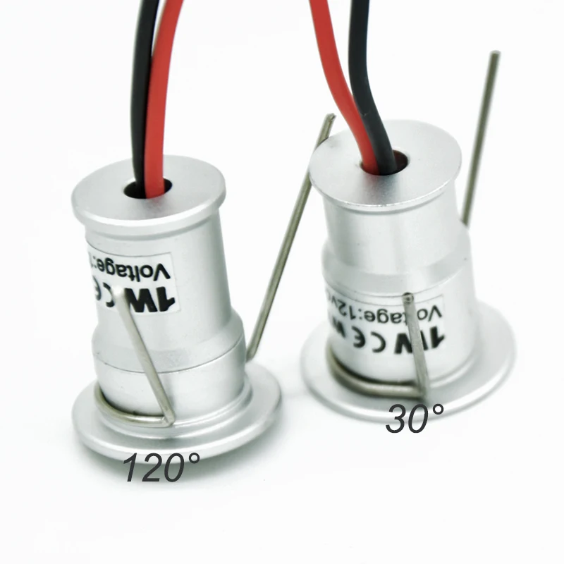 1W 12V dc LED Simistorių Pritemdomi Mini Prožektorius 15mm Nišoje Apšvietimo Transformatorius Namų Virtuvėje Šviesa