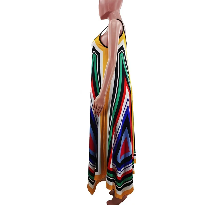 2020 metų Vasaros Moterų Suknelė Europos ir Amerikos Seksualus Stilius geometrinis Modelis kelnės ant nugaros Atsitiktinis Mados