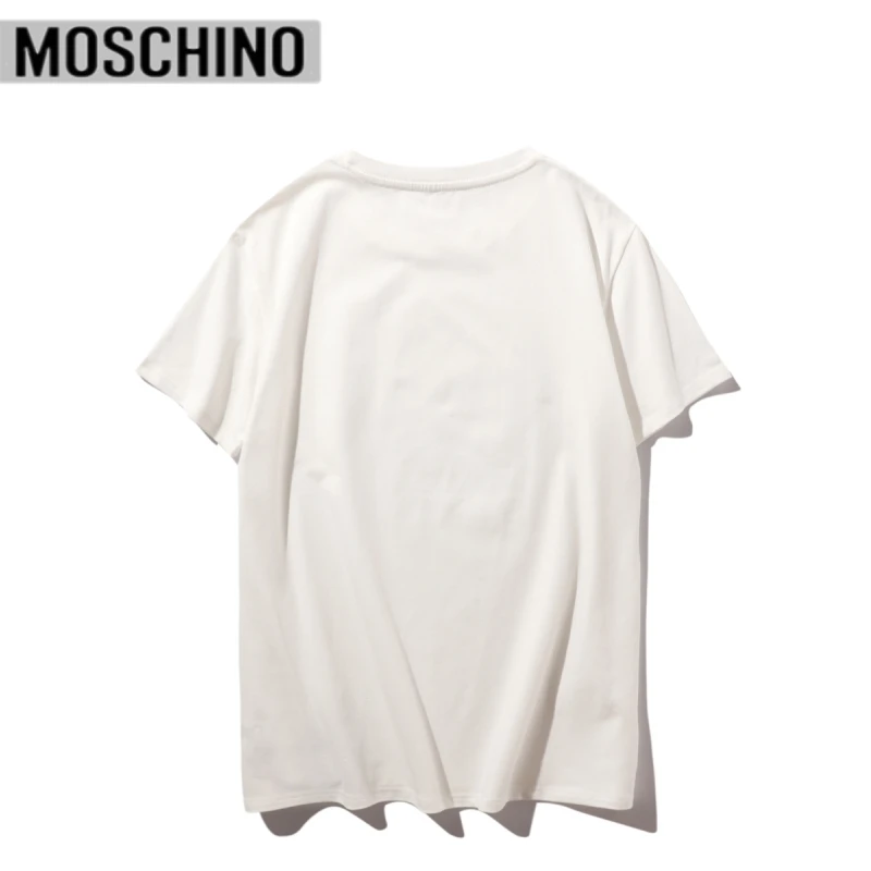 2020 Moschino T-Shirt Triušis Lokys Moterų Marškinėliai trumpomis Rankovėmis Viršūnes MOSCHINO O-Kaklo Marškinėliai Moterims ir Vyrams, Poroms Mėgėjams