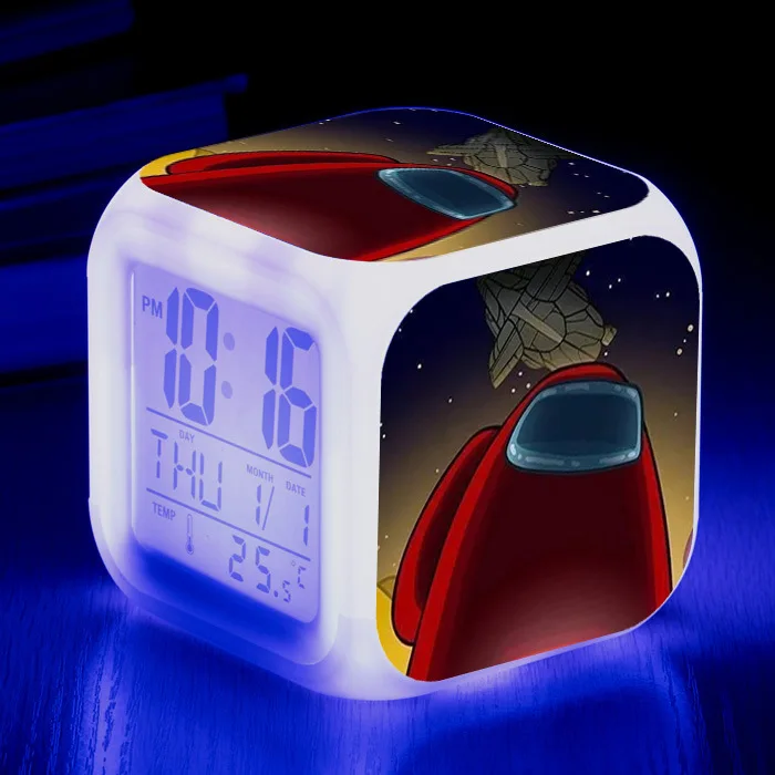 3D Žaidimas Spausdinti Žadintuvas Lemputė, Skaitmeninis Laikrodis-Žadintuvas Vaikas LED Laikrodis Spalva Pakeisti Lentelę Kūrybos Spalva Mažas Žadintuvas