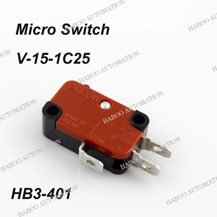 50PCS/aikštelė, mini AC 250V mikro jungiklis V-15-1C25 akimirksnį 3pins micro ribinis jungiklis