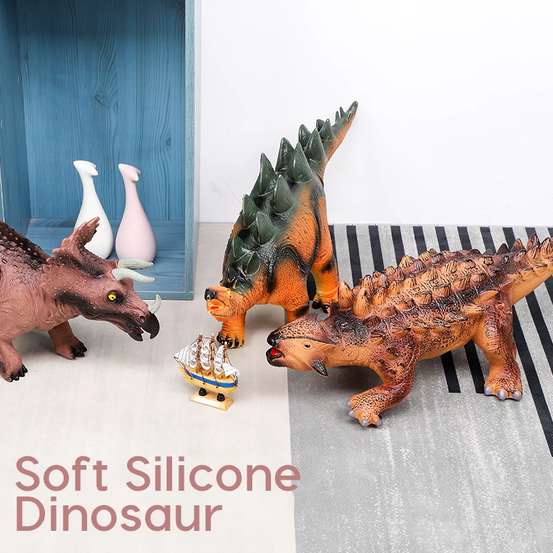 63CM Dinozaurų Modelis didelio Dydžio Plastikinės Lėlės Tyrannosaurus Rex Velociraptor Juros periodo pasaulyje Dinozaurų Parkas Žaislai Vaikams