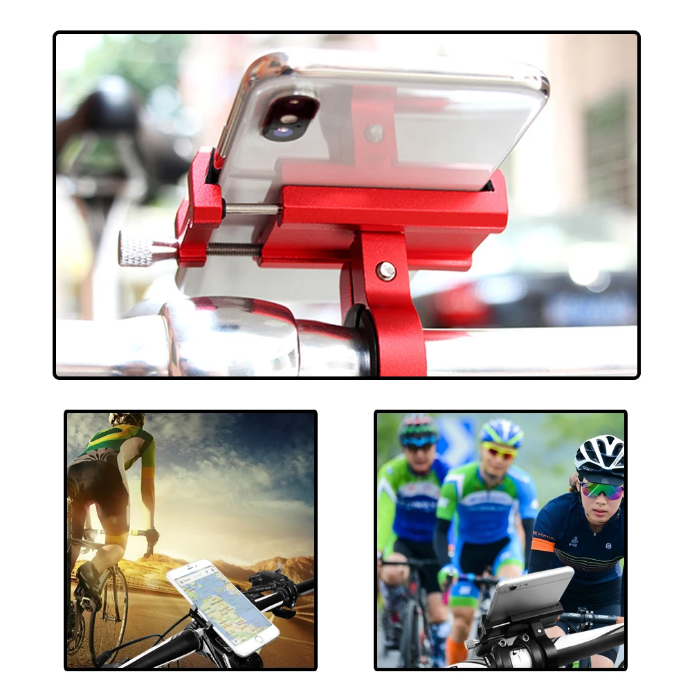Aliuminio Lydinys Dviračių Telefono Laikiklis, Reguliuojamas Paramos GPS Nuoma Telefono Stovas Laikiklis Motociklo Telefono Saugojimo Turėtojas