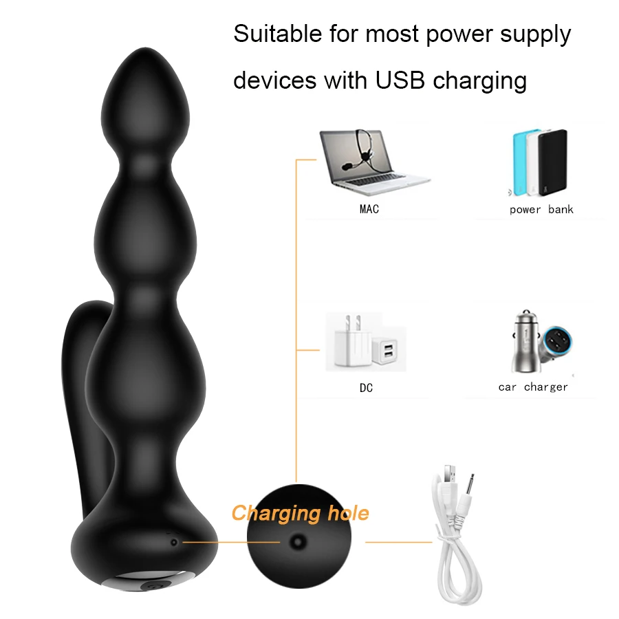 Analinis Granulės Sekso žaisliukai Vyrams Vyrų Prostatos Masažas Vibratorius Anal Plug Sekso Lėlė Masturbator Silikono Gėjų Sekso Žaislai Sm Produktus