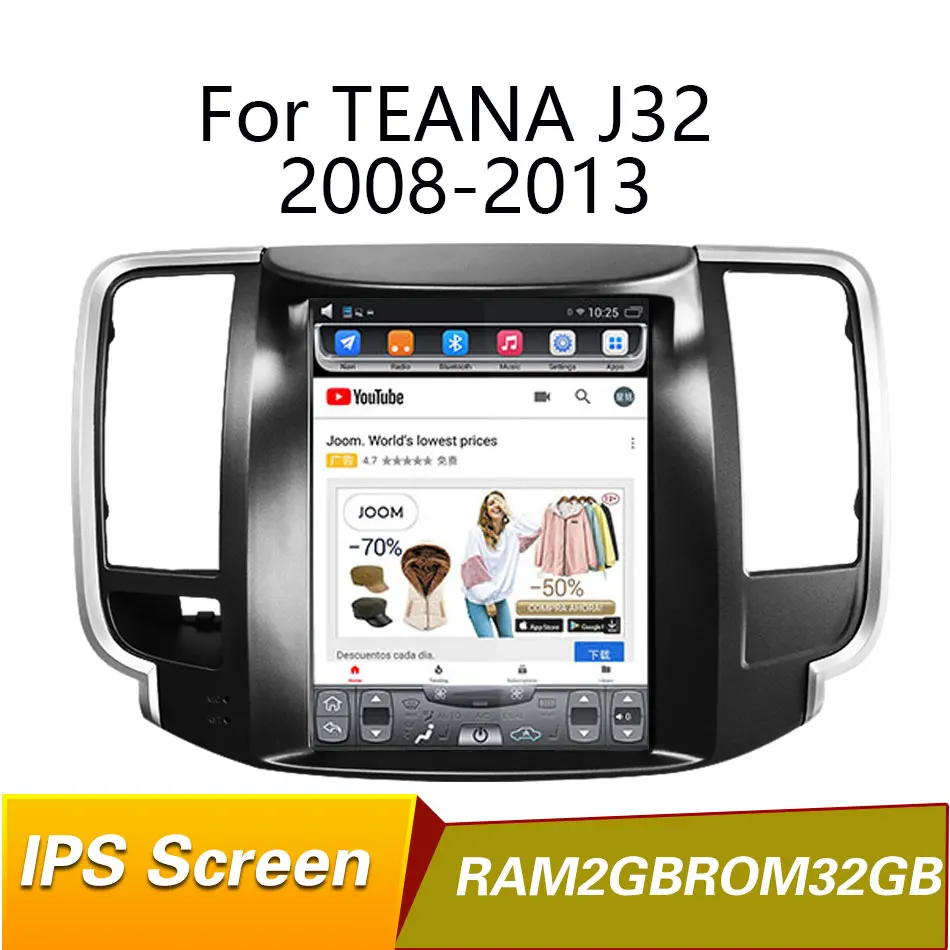 Android 9.1 Quad core RAM2GB 9.7 colių Automobilinis GPS Navigacija teana J32 2008-2012 m. 