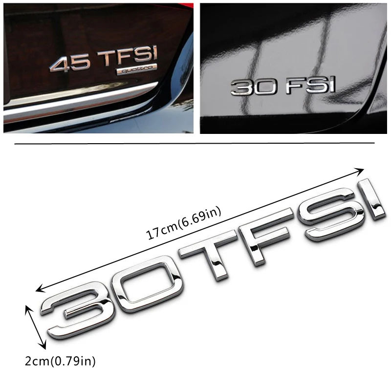 Audi 30 35 40 45 50 55 TFSI Galinė Bagažinė Šildomi Lipdukas Audi A3 TT A4L RS3 Q5 Q7 B4 B6, C5, Automobilių Apdailos Ženklelis Decal