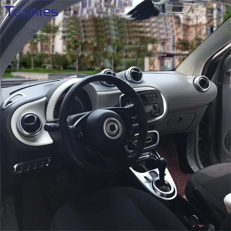Automobilio salono ABS plastiko Sidabro apdaila padengti Mercedes naujas Smart 453 Fortwo forfour-2020 m. keitimui Priedai