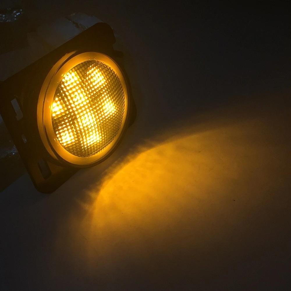 Balta Halo DRL Gintaro LED Posūkio Signalo Žibintai Su LED Šoninis Gabaritinis Priekinis Sparnas Stovėjimo Šviesas 2007-2017 Jeep Wrangler JK JKU