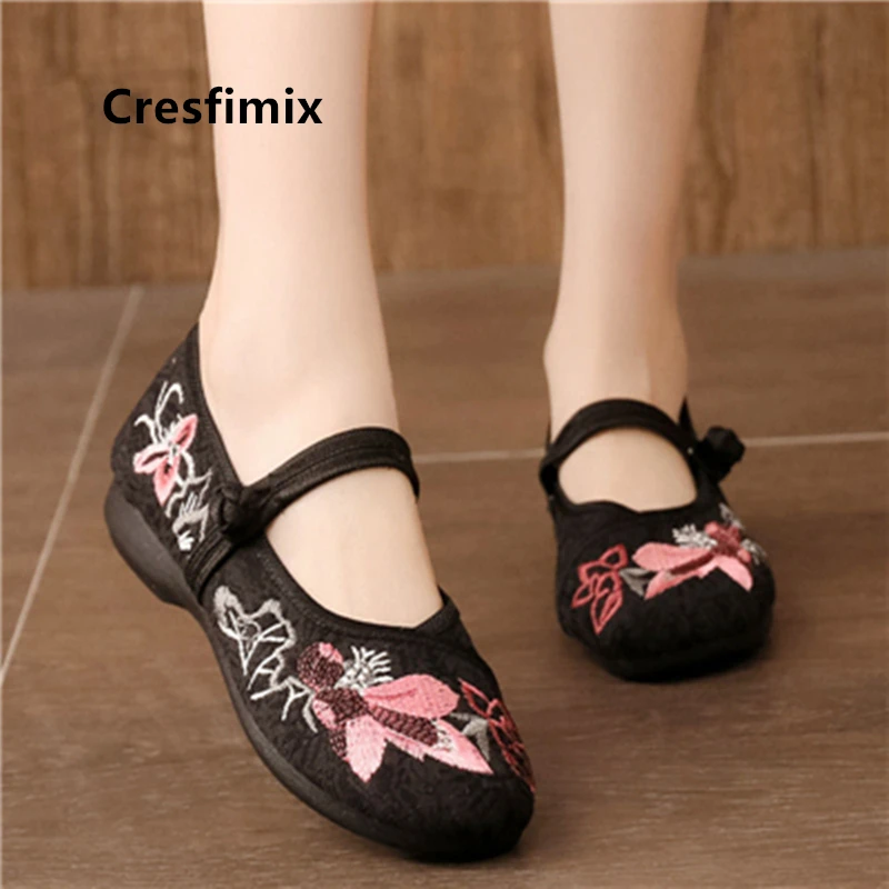 Cresfimix zapatos de mujer moterų lengvas soft & patogu užsivilkti butas batai mama atsitiktinis gatvės baleto šokių bateliai a2973