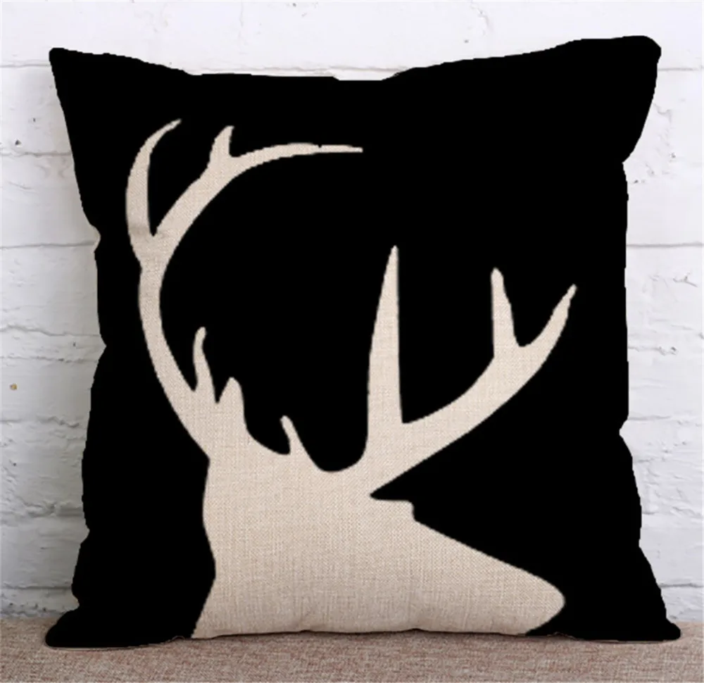 Dekoratyvinis mesti pagalvės užvalkalą apimti gyvūnai, taurieji elniai geometrinis medvilnės skalbiniai, pagalvės dangtelis sofa namų 