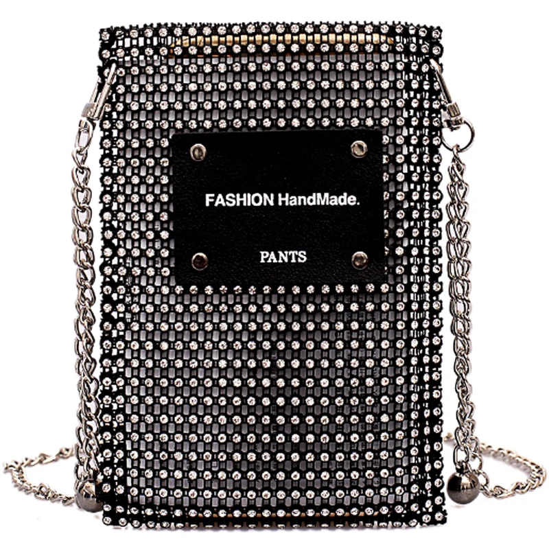 Diamond Mini Telefonas maišelį 2020 metų Vasaros Mados Nauji Aukštos Kokybės Moterų Dizaineris Rankinės Cute Girl Grandinės Petį krepšys